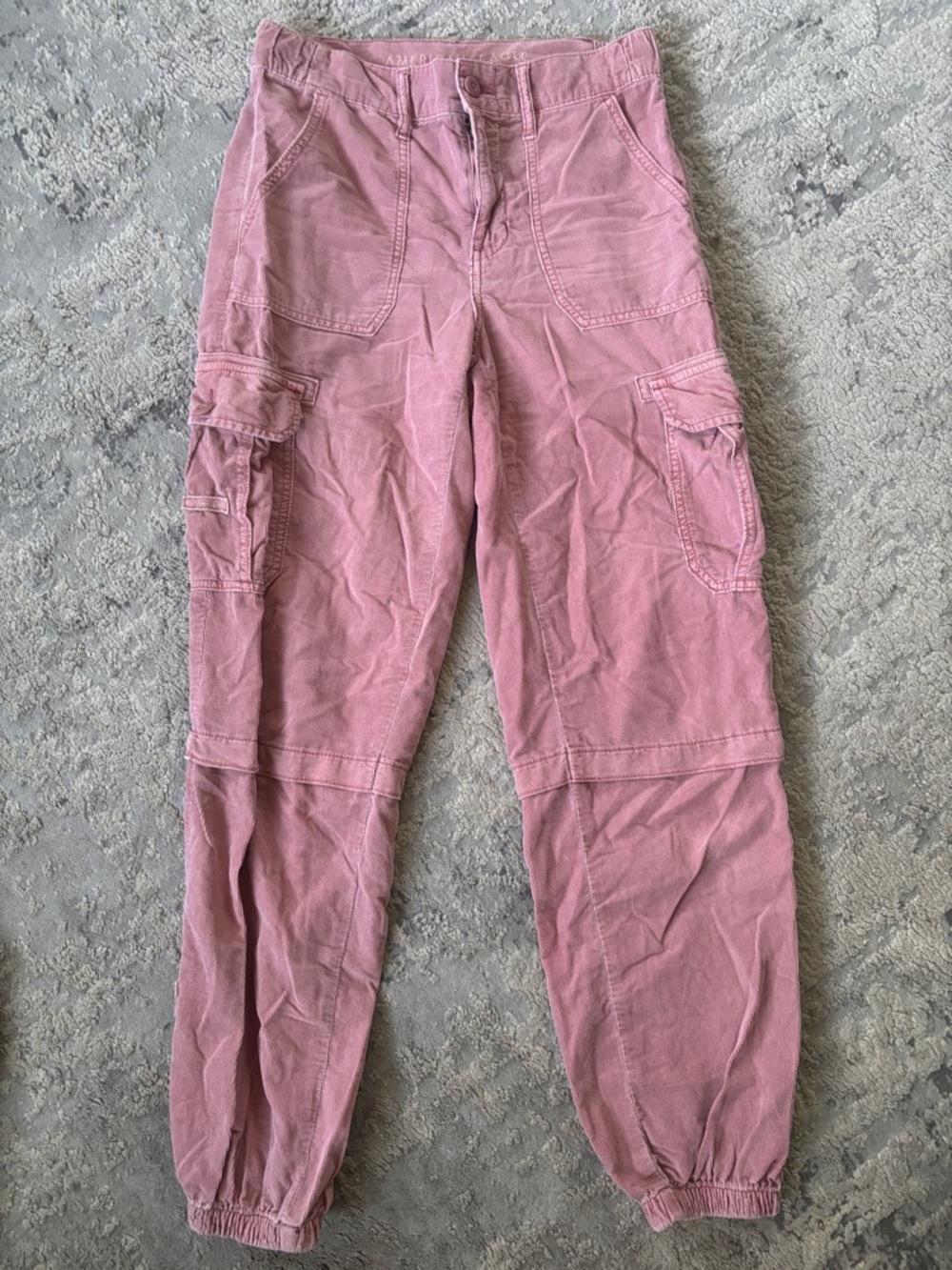 American Eagle Outfitters Pink Cargo Jogger Pants